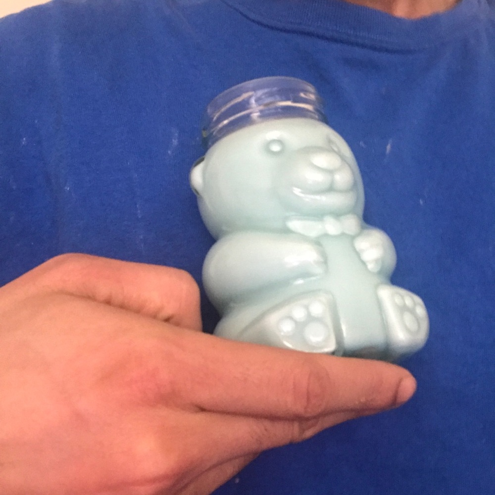 Blueberry scented teddy bear candle